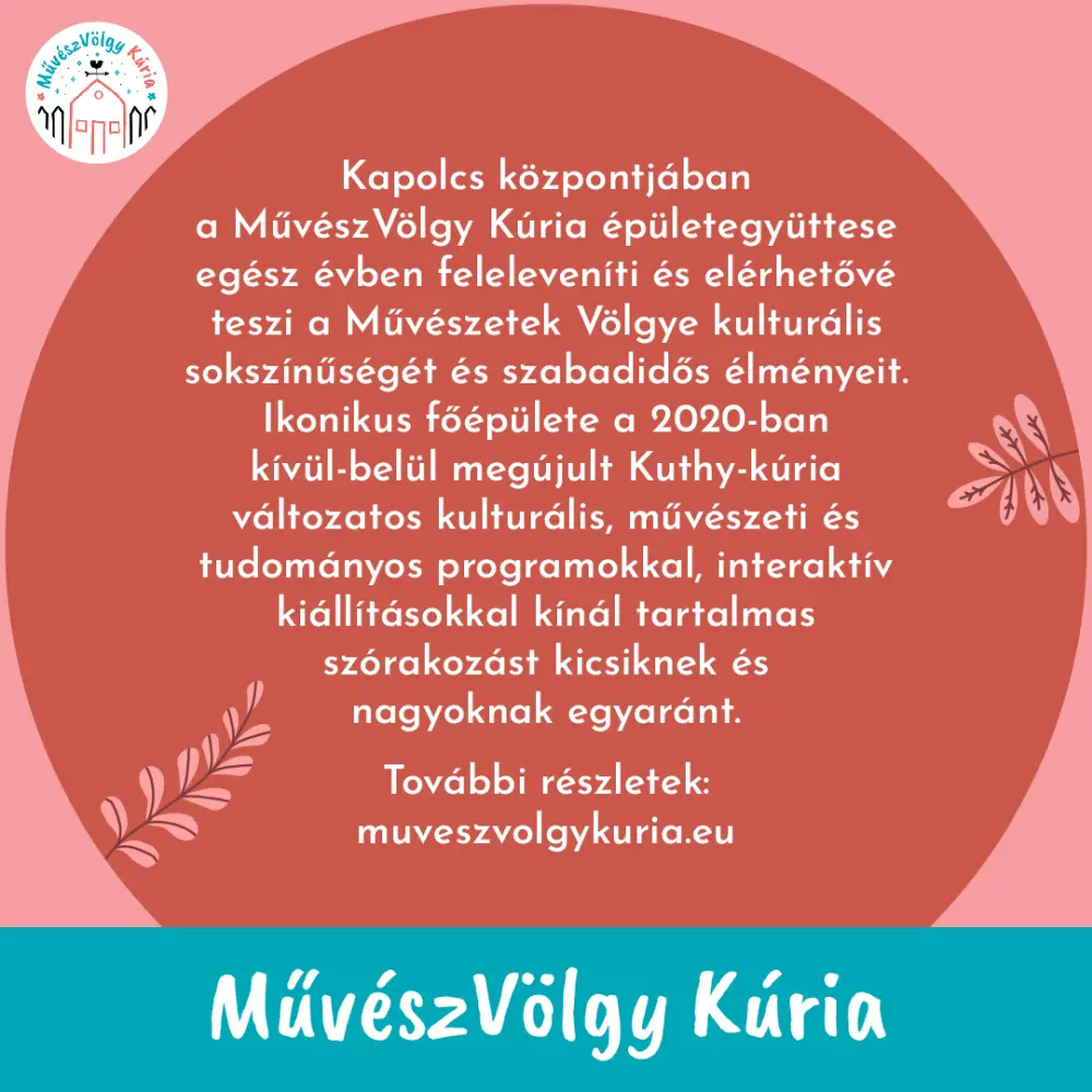 MűvészVölgy Kúria szolgáltatásait bemutató kép